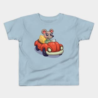 Mouse in the car Kids T-Shirt